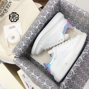 Alexander Mcqueen Fashion Leather Thick Soles Shoes For Men And Women Blue