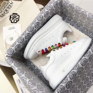 Alexander Mcqueen Fashion Leather Thick Soles Shoes For Men And Women