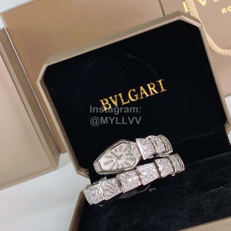 Bvlgari Serpenti Series Diamond Dial Watch For Women