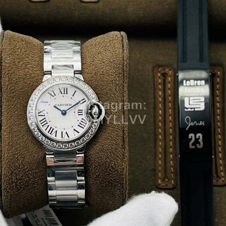 Cartier Eg Factory Diamond 33mm Dial Steel Steel Watch Silver