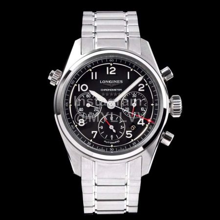 Longines Sapphire Glass Luminous Black Dial Watch