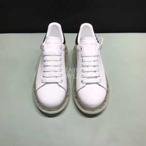 Mcqueen Transparent Air Cushion Silk Leather Casual Shoes For Men And Women Gold