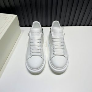 Alexander Mcqueen Serpentine Calf Leather Casual Shoes For Men And Women Green