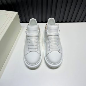 Alexander Mcqueen Serpentine Calf Leather Casual Shoes For Men And Women Brown