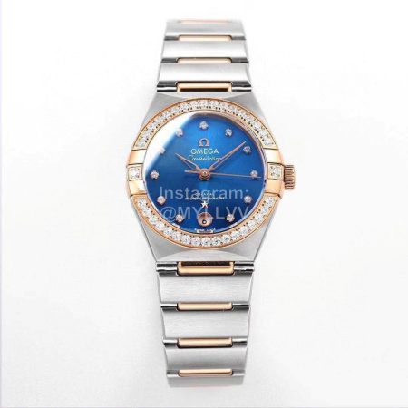 Omega Tws Factory 29mm Blue Dial Steel Strap Watch