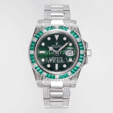 Rolex 904l Steel 40mm Dial Diamond Watch