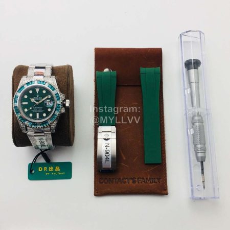 Rolex Dr Factory 904l Steel 40mm Dial Watch Green
